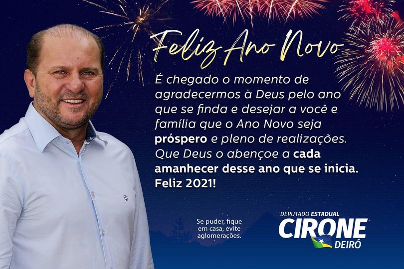 Mensagem de fim de ano do deputado Cirone Deiró
