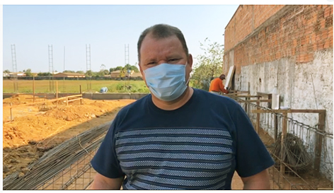 Dr. Neidson visita fábrica de bloquetes em construção no município de Guajará-Mirim