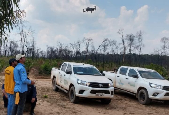 Idaron realiza operação com uso de drones na região de Pimenta Bueno