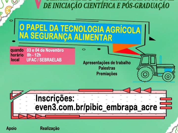 Embrapa abre inscrições para evento de iniciação científica e pós-graduação