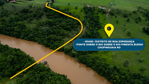 Deputado Luizinho Goebel reivindica construção de ponte de concreto sobre o rio Pimenta, na RO 495, em Chupinguaia