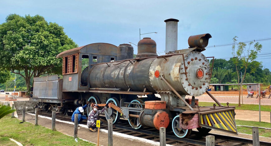 Porto Velho: Está em andamento a reforma na locomotiva do Espaço Alternativo