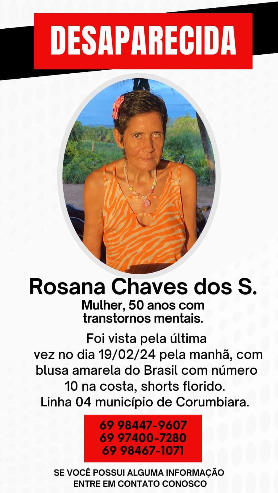 Ajudem a encontrar a Rosana!