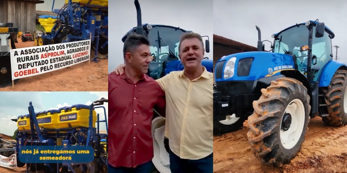 Deputado Luizinho Goebel destina equipamentos agrícolas para Alto Alegre dos Parecis